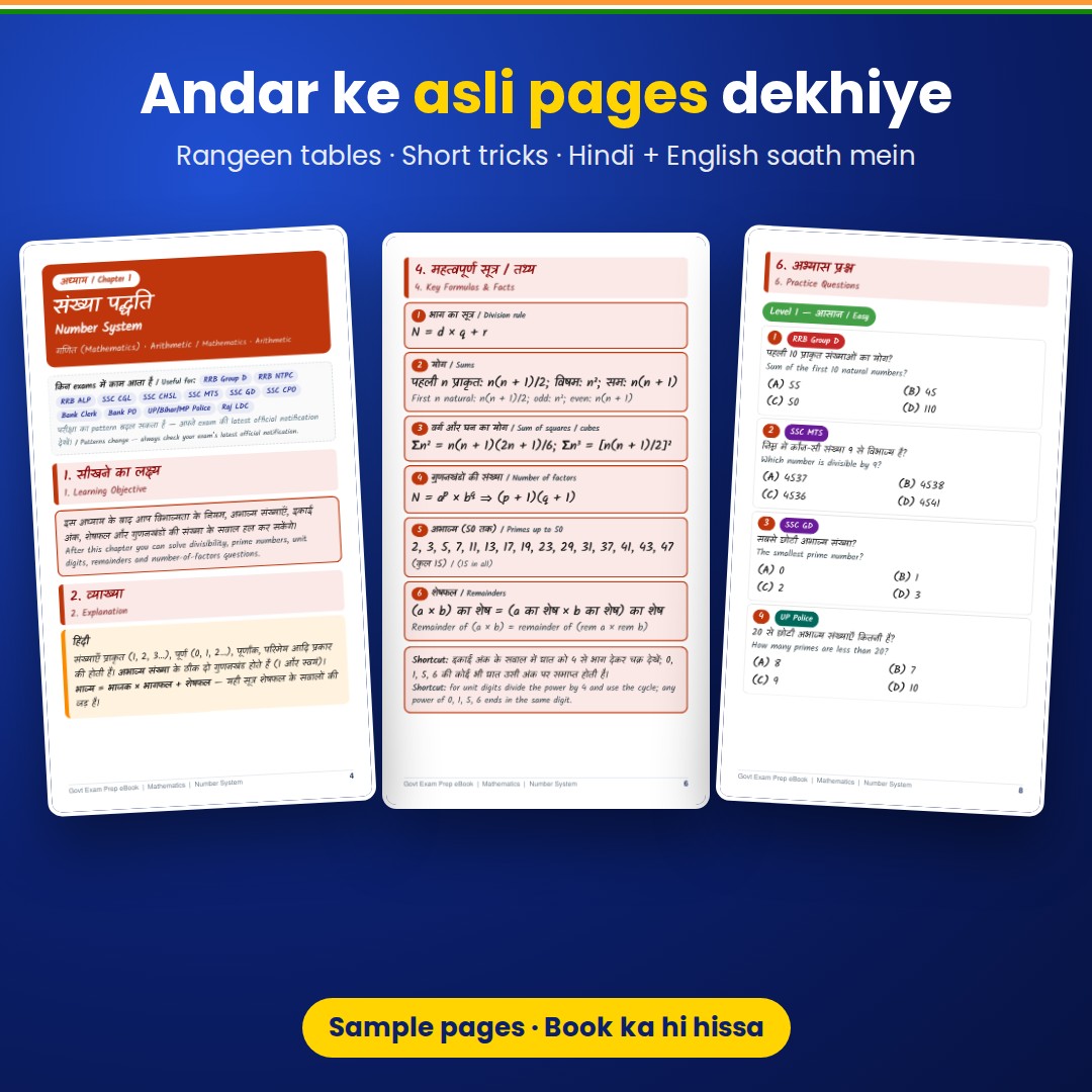 Sarkari Naukri All-in-One eBook (Hindi + English) – 624 Pages PDF
