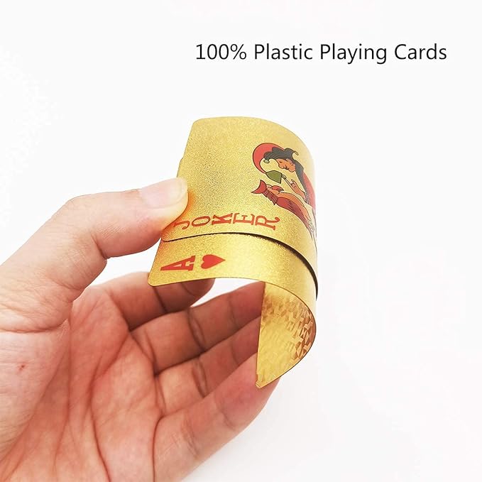 Gold Diamond Playing Cards for Magic, Poker, Teen Patti, Night Out Fun, Dollar Design Poker Playing Cards (Pack of 1)