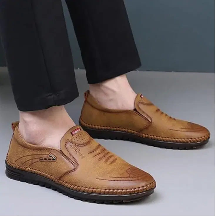 Men's Breathable Casual Slip-On Shoes – Tan