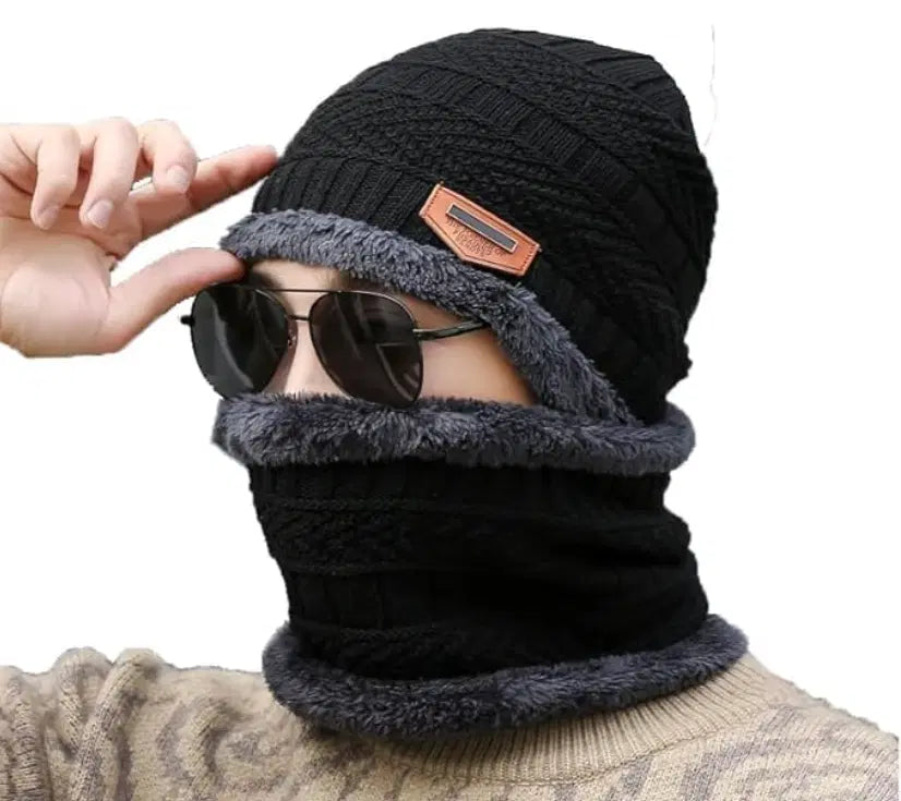 Woolen Beanie & Neck Warmer Set