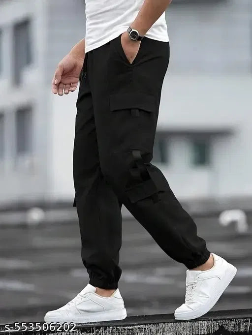 Men's Black Jogger Cargo Pants