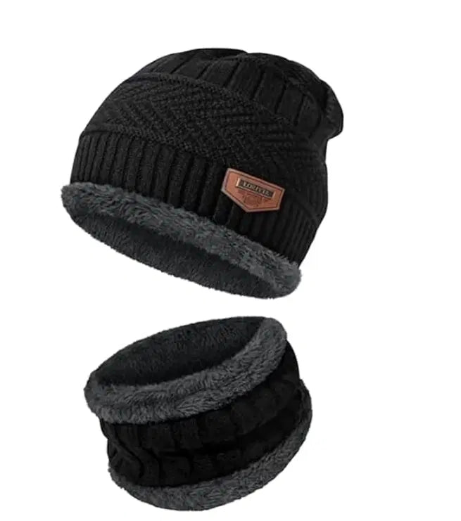 Woolen Beanie & Neck Warmer Set
