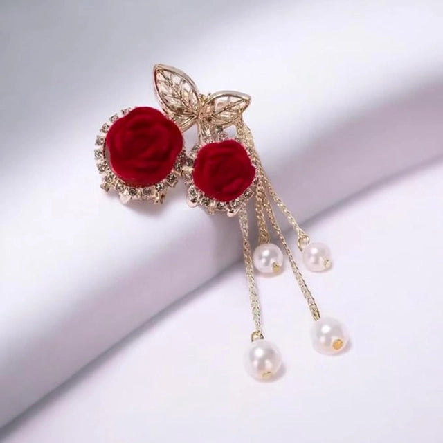 Rose & Pearl Floral Hair Clutcher