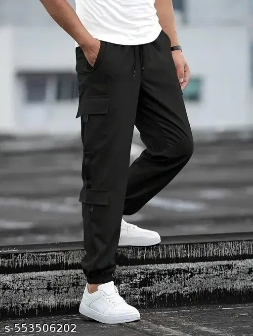 Men's Black Jogger Cargo Pants